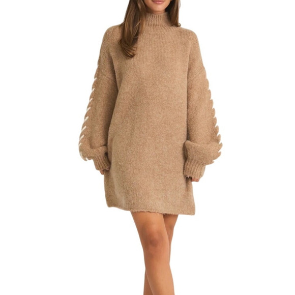 Le Lis Dresses & Skirts - LE LIS Women's XSmall Mock Neck Long Sleeve Stitch Detail Sweater Dress